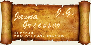 Jasna Griesser vizit kartica